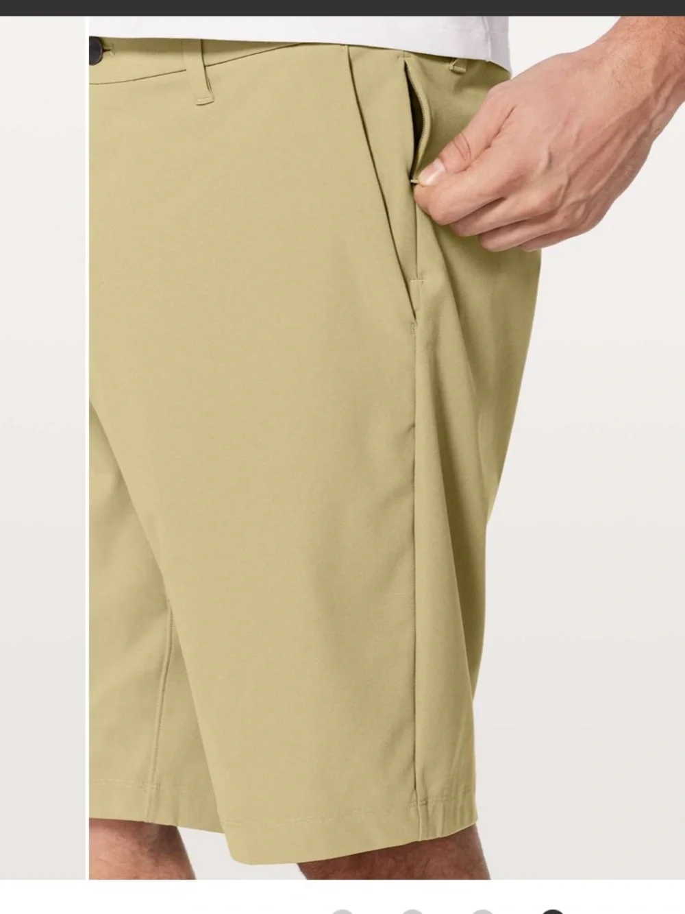 Lululemon Commission Short Relaxed Warpstreme Tofino Sand Beige Size 34